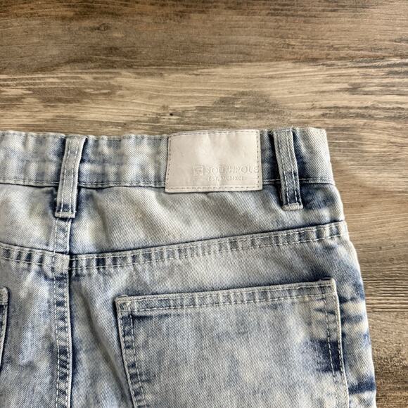 Southpole Skinny Light Wash Moto Jeans Men’s 29x30 Distressed Style - Picture 5 of 5